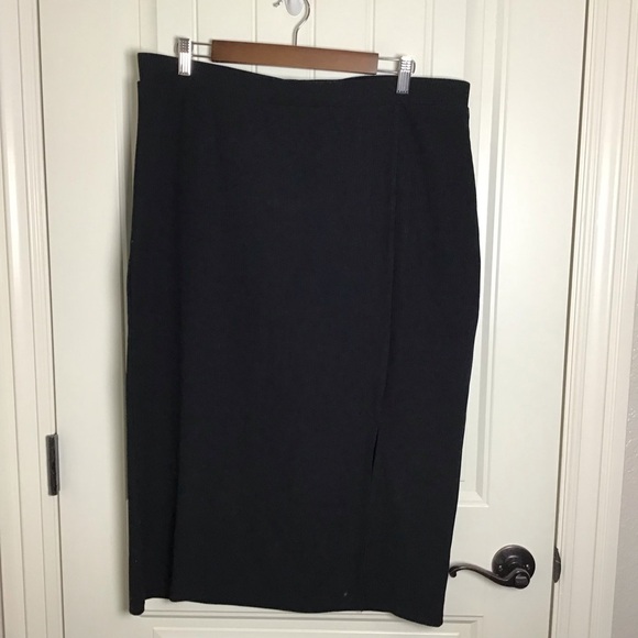 NWT The Drop Veronique High Waist Slit Skirt in Black Size 2X. - Picture 2 of 8